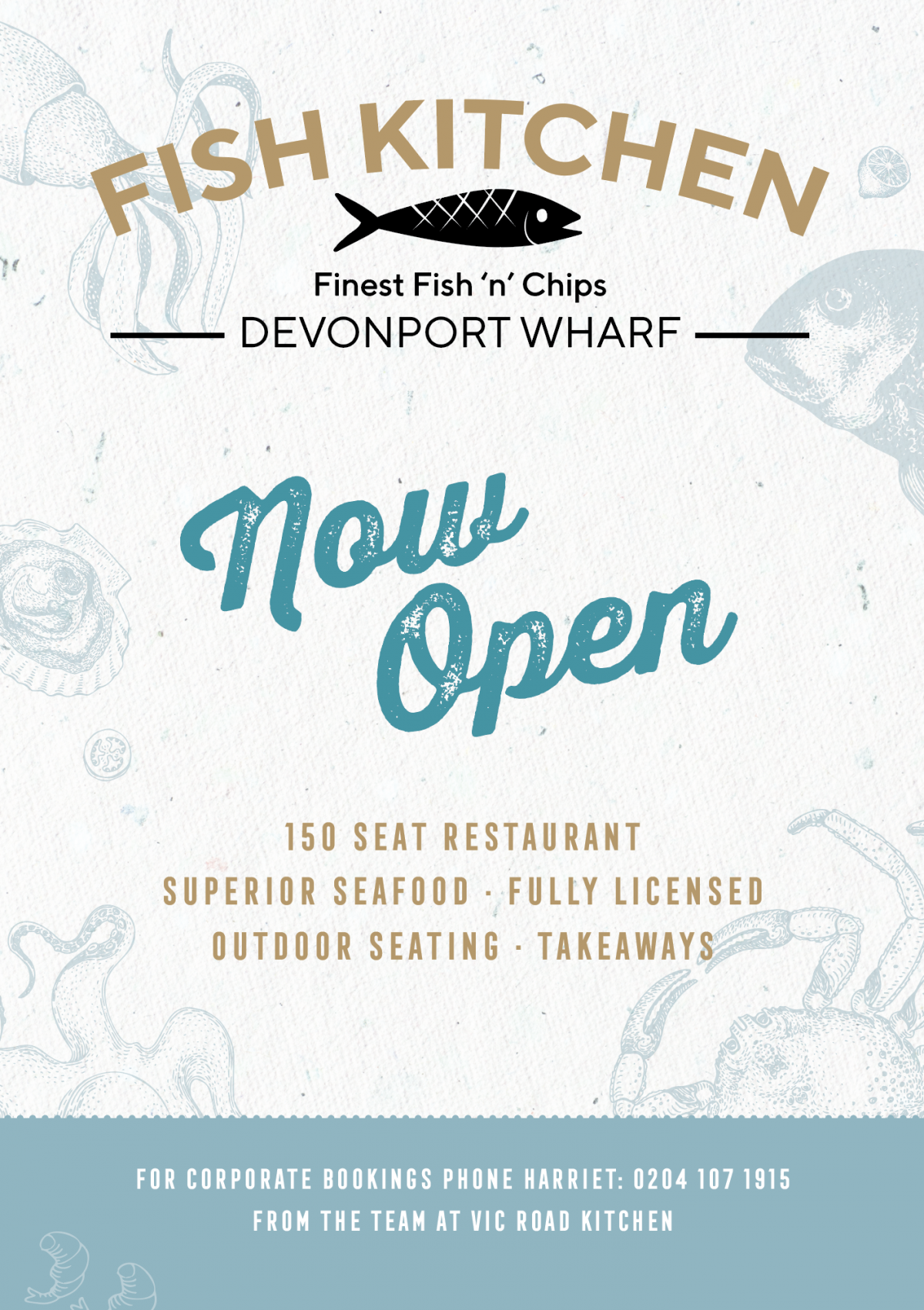 Features Fish Kitchen arrives on Devonport Wharf